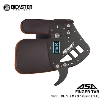 Накладки за пръстите Bicaster Archery RH/LH от телешка кожа + алуминиева плоча S/M/L