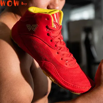 Мъжки обувки за борба Професионални обувки за борба Мека защита на краката Боксови маратонки Дамски обувки за състезания